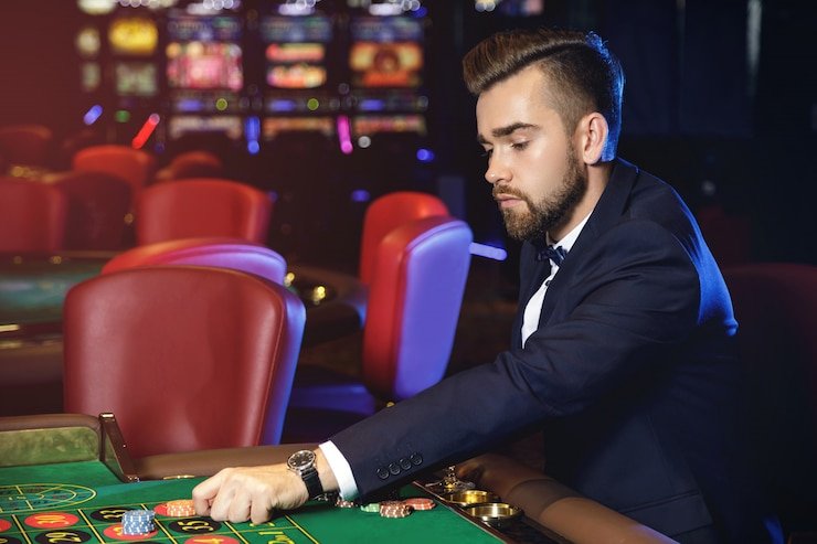 Mobile app interface showing live casino tables and slot games